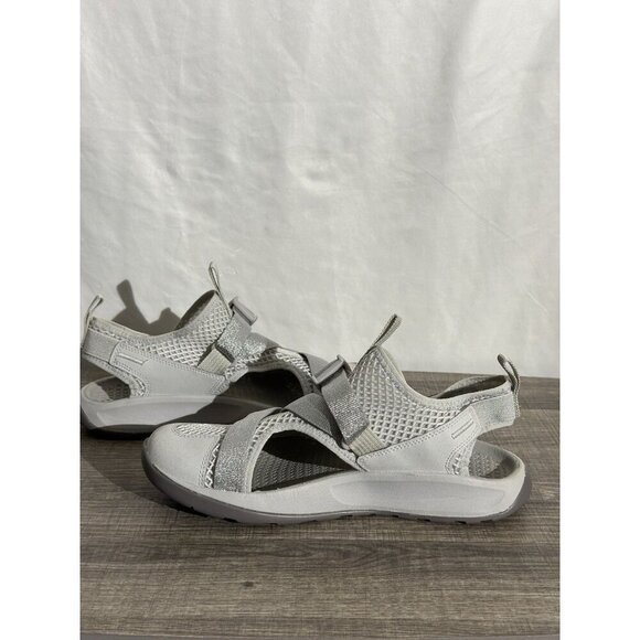 CHACO ODYSSEY Closed Toe Hiking Sport Sandals Women 8 Metallic Silver/Gray Mesh - Picture 9 of 14